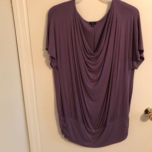 Storm Plus Size 2X Ruched Hemline Tunic Collarless Cowl Neckline